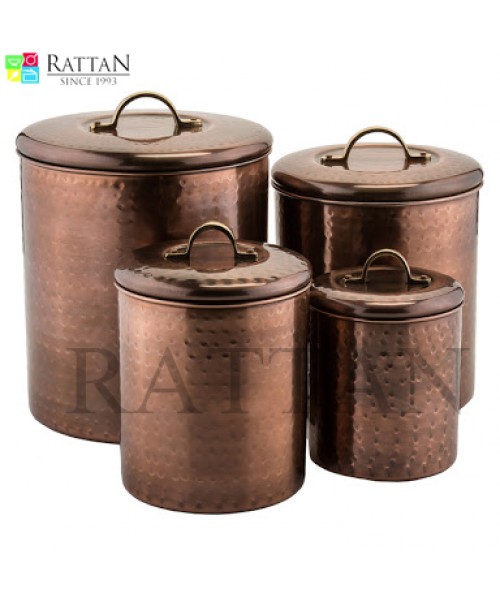 Antique Finish Copper Conister 