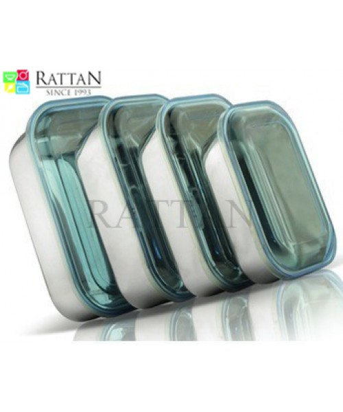 Rectangular Bowl With Acralic Lid 