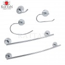 Dyconn Faucet Polished Chrome Bathroom Accessory Set 18 24 Inch Towel Bars Toilet Paper Holder Robe Hook And Towel Ring  