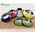 Non Tip Pet Bowls With Anti Skid Ring In Color 