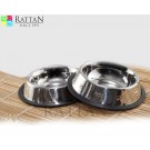 Non Tip Pet Bowls With Anti Skid Ring ( Side Embossed ) 