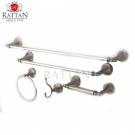 Satin Nickel Naples Satin Nickel 5 Piece Bathroom Accessory . 