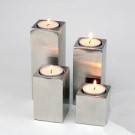 Square Metal Candle Holder 