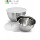 Stainless Steel Mixing Bowls With Lids Set Of 3 