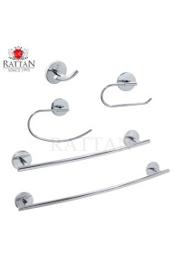Dyconn Faucet Polished Chrome Bathroom Accessory Set 18 24 Inch Towel Bars Toilet Paper Holder Robe Hook And Towel Ring  