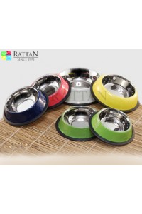 Non Tip Pet Bowls With Anti Skid Ring In Color 