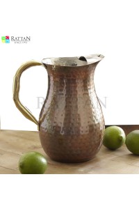Russet Copper Jug With Ice Catcher 