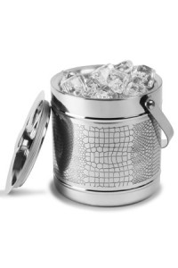 Stainless Steel Crocodile Etched Ice Bucket 