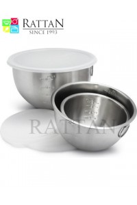 Stainless Steel Mixing Bowls With Lids Set Of 3 